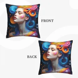 Funda de Almohada de Peluche con Diseño de Vía Láctea - OkOmall