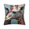 Housse de coussin en peluche à motif d'animaux abstraits - OkOmall