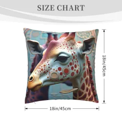 Funda de cojín de peluche con patrón de animales abstractos - OkOmall