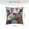 Housse de coussin en peluche à motif d'animaux abstraits - OkOmall