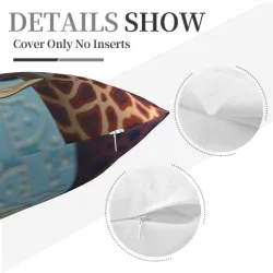 Housse de coussin en peluche à motif d'animaux abstraits - OkOmall