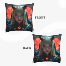 Funda de Almohada de Peluche de Chica Demonio - Okomall