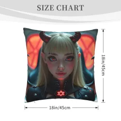 Funda de Almohada de Peluche de Chica Demonio - Okomall