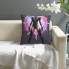 Housse de coussin en peluche à motifs exotiques recto-verso - Okomall