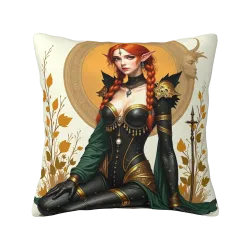 Taie de coussin en peluche Elfe Noir - Okomall