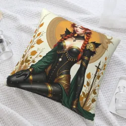 Taie de coussin en peluche Elfe Noir - Okomall
