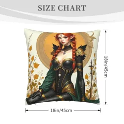 Taie de coussin en peluche Elfe Noir - Okomall