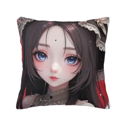 Federa cuscino in peluche stile ragazza - OkoMall