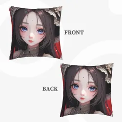 精美少女風毛絨抱枕套 - OkoMall