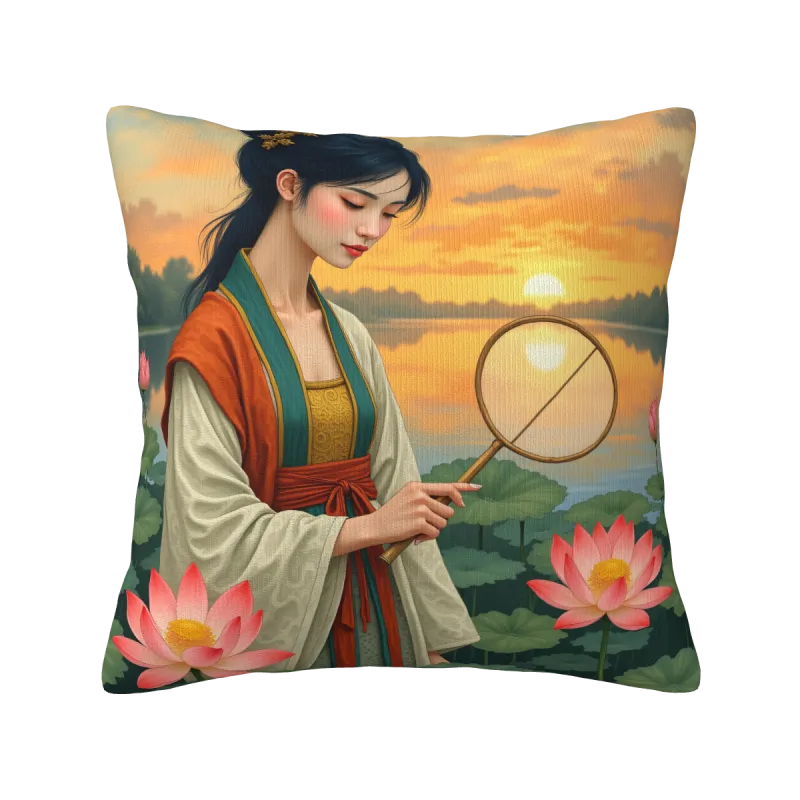고전 미인 쿠션 커버 - 18x18인치 | Okomall