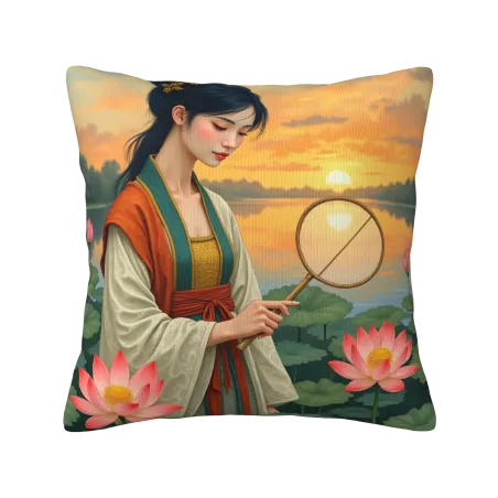 고전 미인 쿠션 커버 - 18x18인치 | Okomall