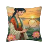 古典美人抱枕套 - 18x18英寸 | Okomall