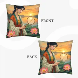 고전 미인 쿠션 커버 - 18x18인치 | Okomall