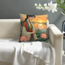 古典美人抱枕套 - 18x18英寸 | Okomall