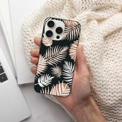 iPhone 15/Pro/Max 树叶图案手机壳 - okomall