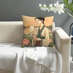Funda de cojín Shui Mo Mei Ren - Okomall