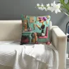 Funda de cojín de felpa vintage con estampado doble - Elegante dama | OKOMALL