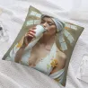 Federa cuscino in peluche con ritratto femminile estetico - Okomall