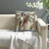 Federa cuscino in peluche con ritratto femminile estetico - Okomall
