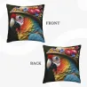 Tropical Bird Pattern Plush Pillow Cover - Okomall