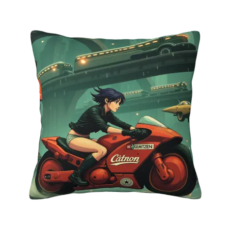 Federa cuscino in peluche stile cyberpunk - Okomall