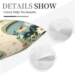 18x18インチ 森林の小道ふわふわクッションカバー - Okomall