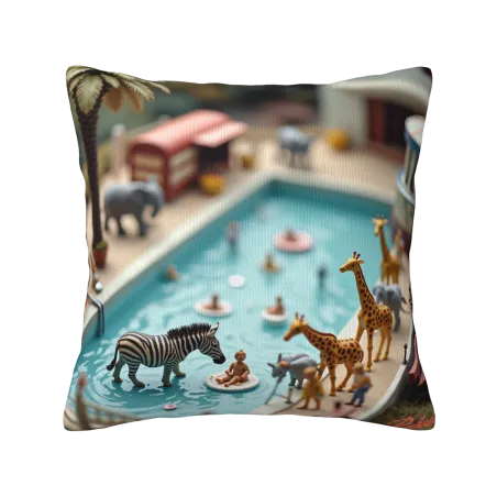 Federa cuscino divertente parco acquatico - Okomall