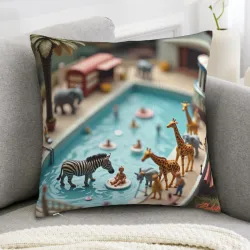 Housse de coussin amusante parc aquatique - Okomall