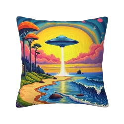 迷幻森林毛絨抱枕套 - Okomall