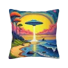 Psychedelic Forest Plush Pillow Cover - Okomall