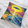 Psychedelic Forest Plush Pillow Cover - Okomall