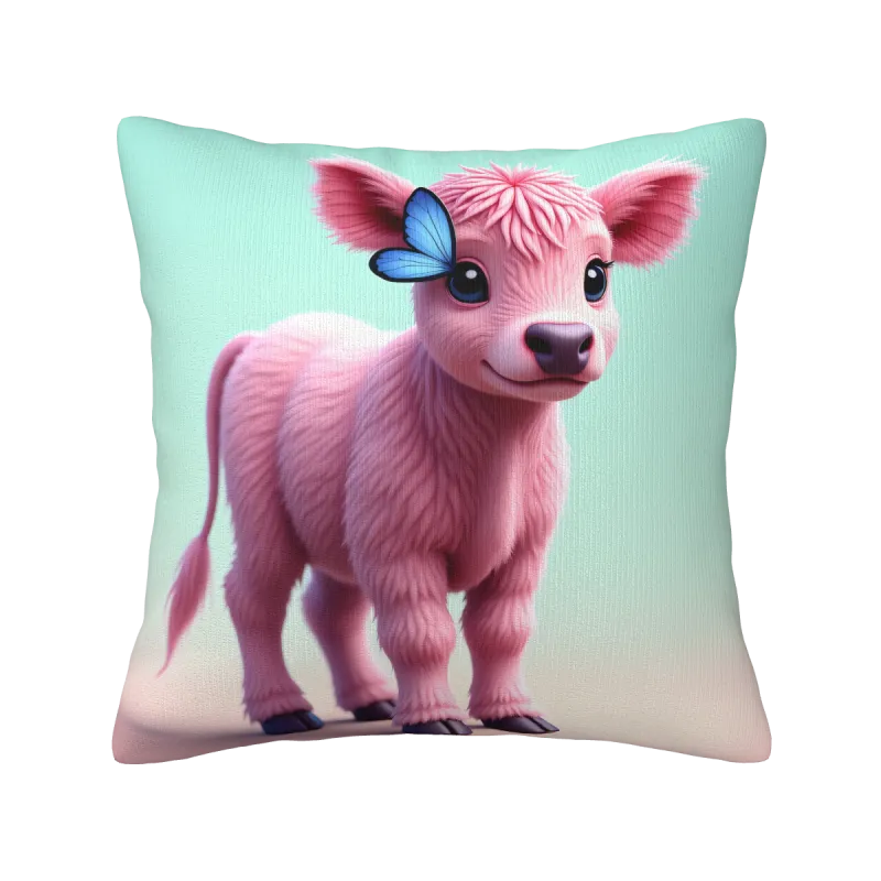 Federa cuscino in peluche mucca carina - Okomall
