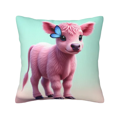 Federa cuscino in peluche mucca carina - Okomall