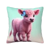 Taie d'oreiller en peluche vache mignon - Okomall