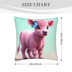 Federa cuscino in peluche mucca carina - Okomall
