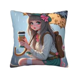 梦幻森林少女抱枕套 - Okomall 洛丽塔风格家居装饰