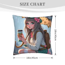Funda de cojín Niña del bosque mágico - Okomall Decoración del hogar estilo Lolita
