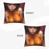 Housse de coussin en peluche à motif double face - Fille Charmante - Okomall