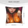 Housse de coussin en peluche à motif double face - Fille Charmante - Okomall
