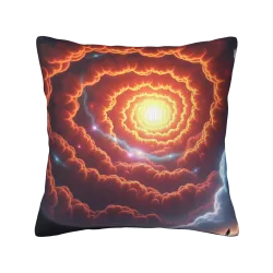 Housse de Coussin en Peluche Double Face Motif Galaxie Cosmique - Okomall