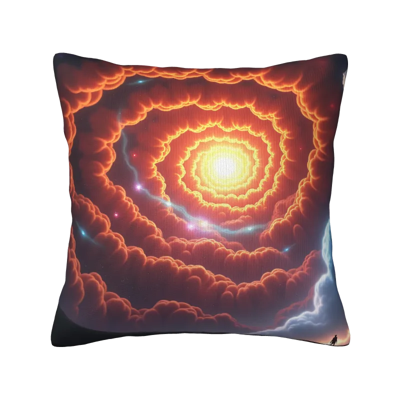 Funda de Almohada de Peluche con Diseño de Nebulosa Cósmica - Okomall