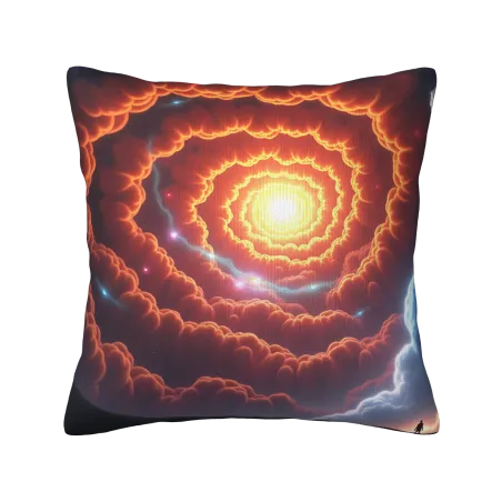 Funda de Almohada de Peluche con Diseño de Nebulosa Cósmica - Okomall