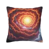 Cuscino in Peluche a Doppio Lato con Motivo di Nebulosa Cosmica - Okomall
