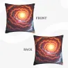 Cuscino in Peluche a Doppio Lato con Motivo di Nebulosa Cosmica - Okomall