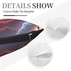 Funda de Almohada de Peluche con Diseño de Nebulosa Cósmica - Okomall