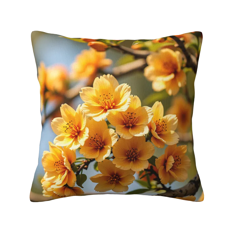 Housse de coussin en peluche à fleurs - 45x45 cm | Okomall