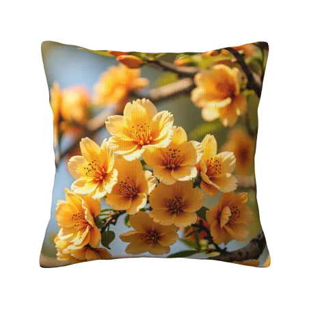 Housse de coussin en peluche à fleurs - 45x45 cm | Okomall