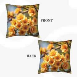 Copertura cuscino in peluche con motivo floreale - 45x45 cm | Okomall