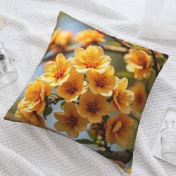 Funda de cojín de felpa con tema floral - 18x18 pulgadas | Okomall