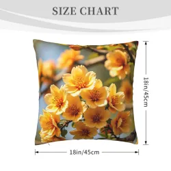 Copertura cuscino in peluche con motivo floreale - 45x45 cm | Okomall